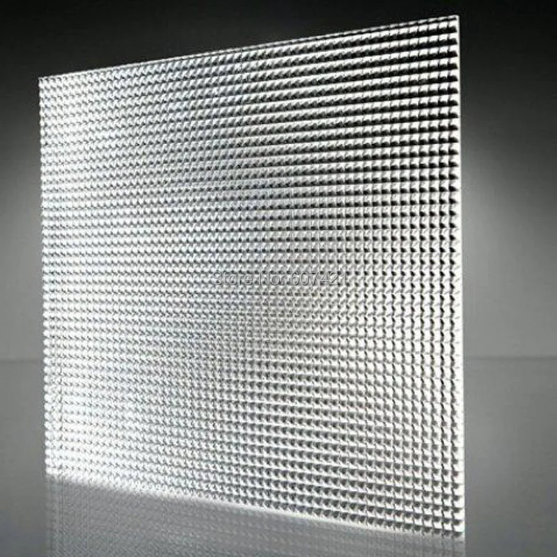 6 mm jednostranné akrylové laserové gravírovacie svetlo vodiace panely pre podsvietené zobrazovacie panel, okenné systémy LED (30x30cm)