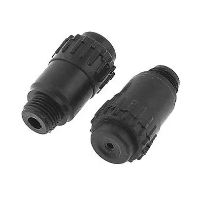 6 mm priemer diera 19 mm mužské závit čierny plastový vzduchový olejový olejový zátk 2ks