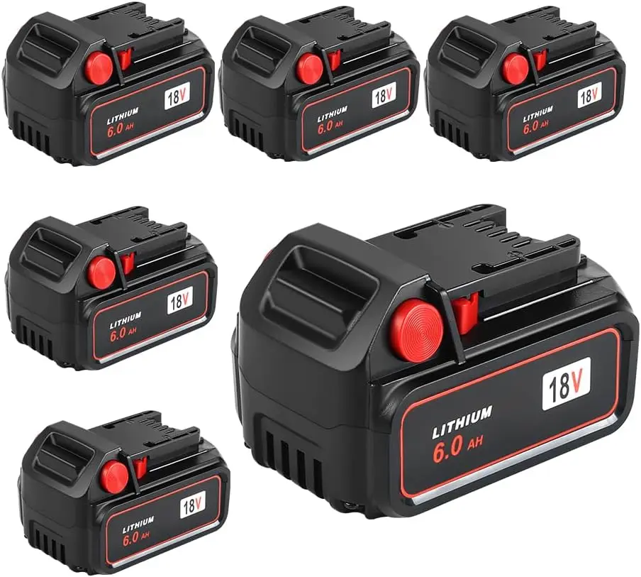 6-palec 18V 6.0 AH pre Milwaukee M18 batéria, kompatibilná so všetkými výkonmi 18V Milwaukee Power+ Tools