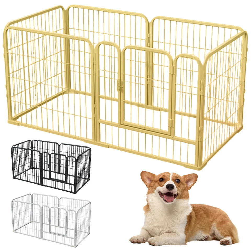 6 panelov psov Pespen Plot Flowable Cvičenie Puppy chovateľská stanica klietka pre psov plot pre psie plot pre psov Cat Králiky Pet Cvičenie