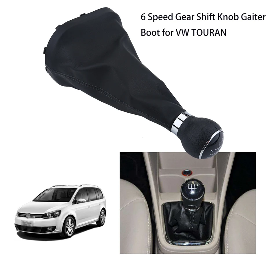 6-rýchlostná stolová súprava Gaiter Gearstick Gearstick Gearstick pre Touran 2003-2010 Caddy II 2 Mk2