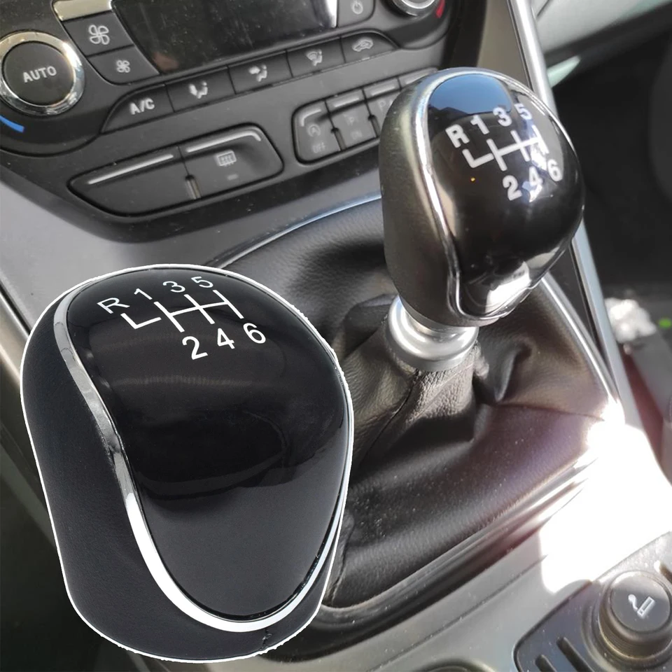 6-rýchlostný manuálny gombík na radenie prevodovky pre Ford Mondeo MK4 S-Max C-Max Focus MK2 KUGA Kožená páka páky Arm Arm Arm Arm