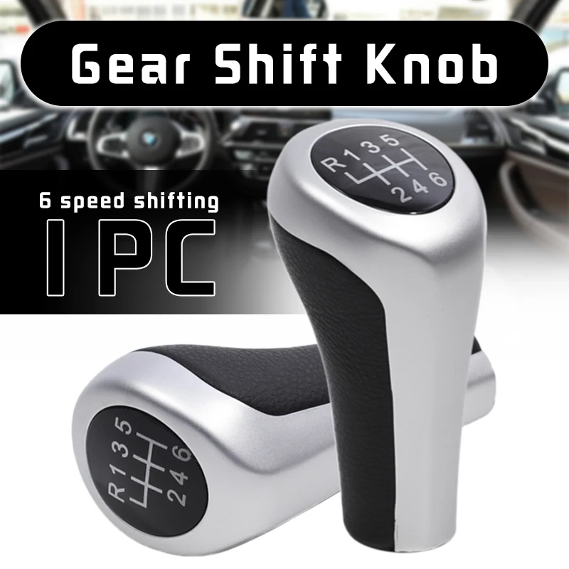 6 Rýchlosť pre BMW 1 3 5 6 Series E46 E53 E60 E61 E63 E65 E81 E82 E83 E87 E90 E91 E92 X1 X3 X5 Matt Chromed Chromed Gear Shift Gomb