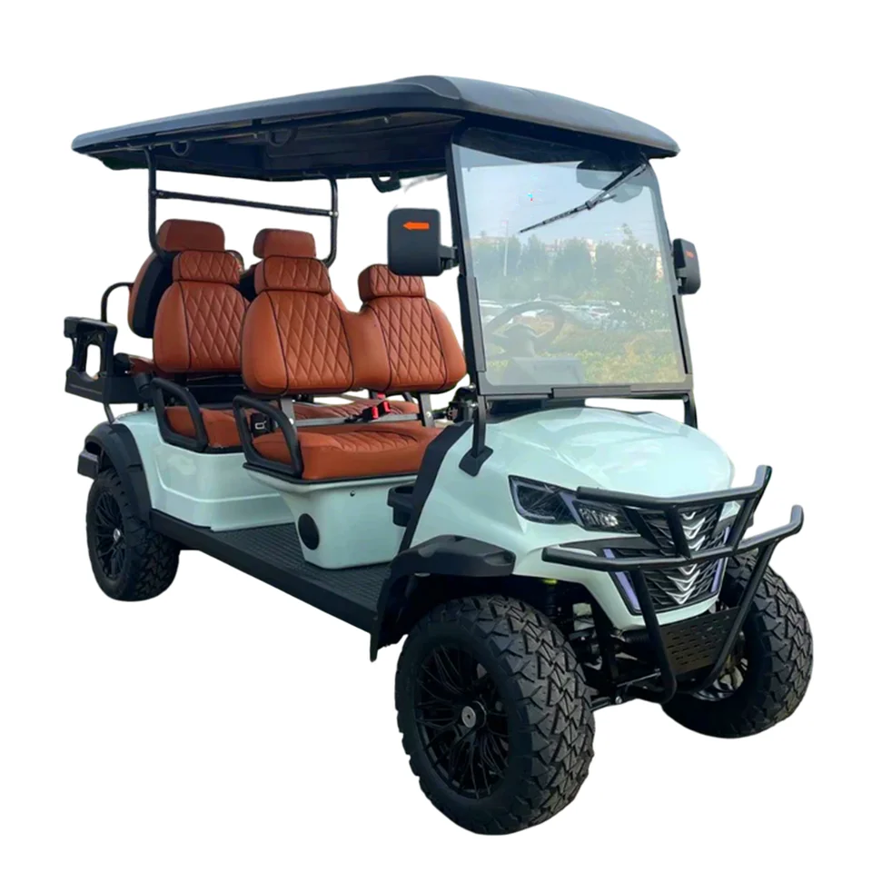 6 Seater Golf Cart Street Legal Golf CAR 48V Scooter 2.4.6 SEATS GOLF CART SOLAR PANEL