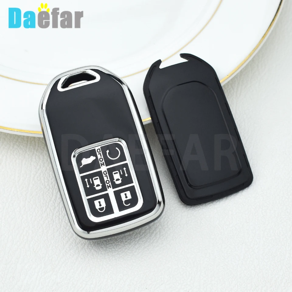 6 Tlačidlá TPU TPU Kľúčové puzdro SHELT SETL SETKA PRE HONDA CR-V AKCIVE Odyssey Civic Protection Keychain Accessories Držiteľ držiteľa