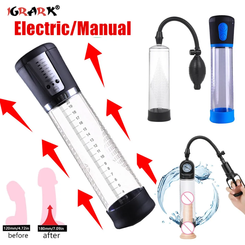 6 typov Zvýšiť Penis zväčšenie vákuového čerpadla Erekcia Elektrický automatický penis kohút Sex Sex Hračky pre mužov dospelých Sextoys