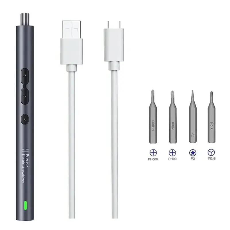 6 v 1 Elektrický skrutkovač Precízne Nastavuje elektrické náradie Nabíjateľné magnetické mini malé bity pre opravu mobilných mobilných telefónov Xiaomi