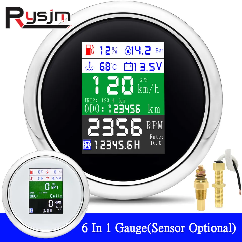 6 v 1 GPS rýchlomer tachometra