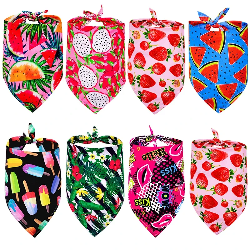 60/120ks vreckovky vreckovky psov Bandanas Hromadné jarné letné letné šteniatko Pes Pets Domáce doplnky