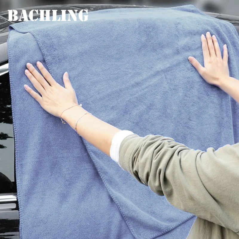 60*160 Šedá veľká veľkosť auta Špeciálne čistiace handriky Uterák na autá Absorpčný uterák Mikrovlákna Vysoká čistiaca uterák na absorpciu vody