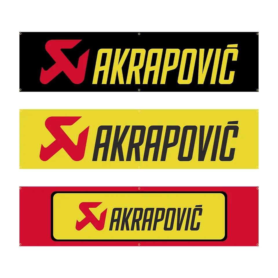 60*240 Akrapovics Flag Polyester Printed Motocykel Accessories for Banner Decotion Interior a Outdoor Banner