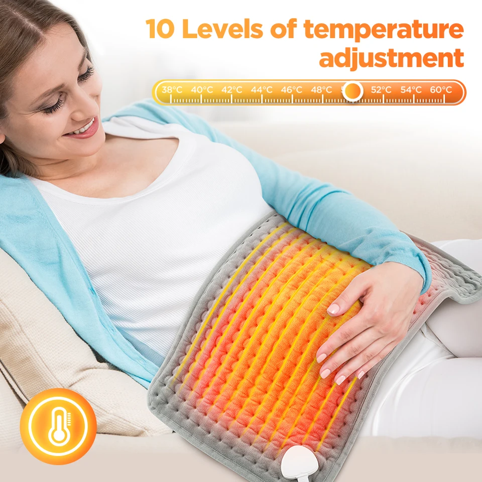 60*30 cm Elektrická vykurovacia podložka prikrývka 10 Vykurovanie 4 Časovač Časovač masážny podložka pre ramenné krk zadná chrbtica zima teplá