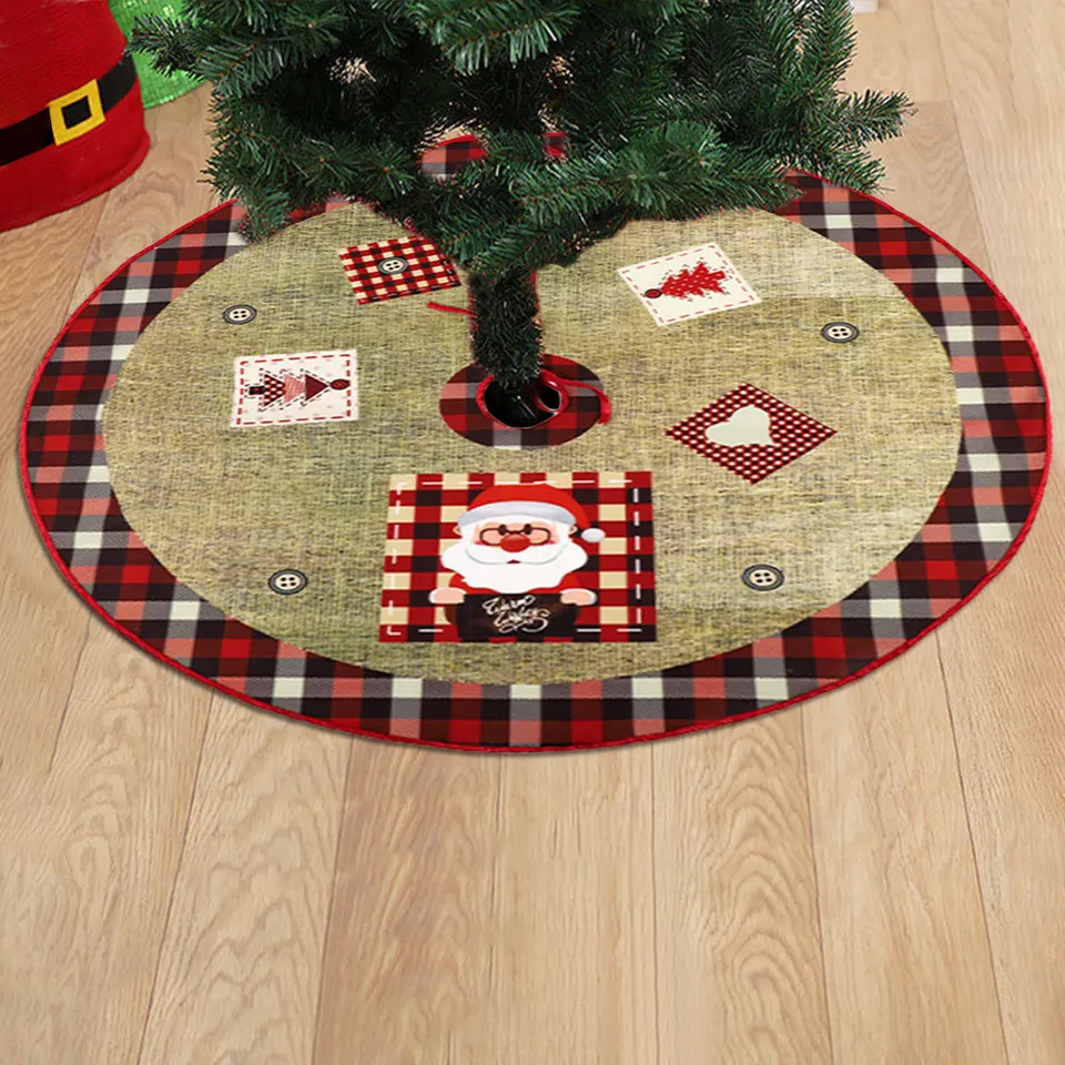 60 cm vianočné stromy Mat Snowman Santa Claus vianočné mäkké kryt