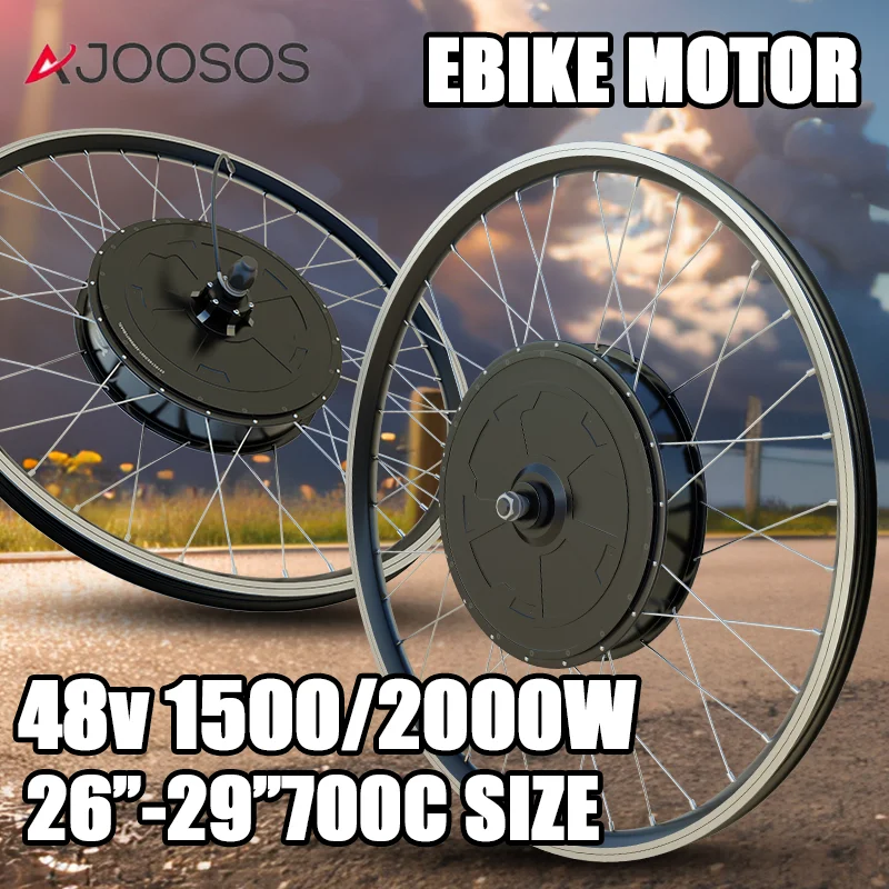 60 km/h najvyššia rýchlosť elektrického motorového kolesa 48 V 1500 W 2000 W bez kefy Motorový koleso pre horskú cestu E Bike 135 mm zadná vidlička