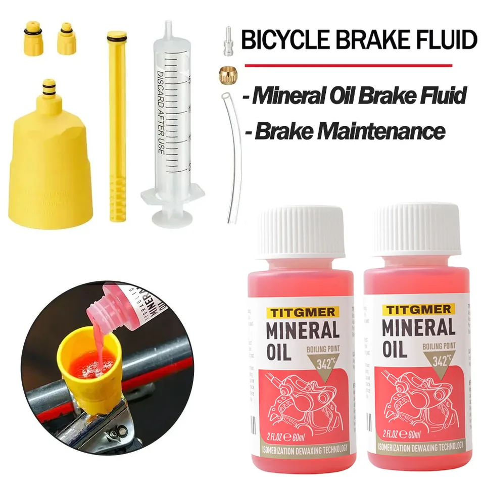 60 ml bicykel bŕzdný minerálny olej Systém MTB Cycling Brake Brake Oil Bleed Tool Súprava, pre Shimano 27.