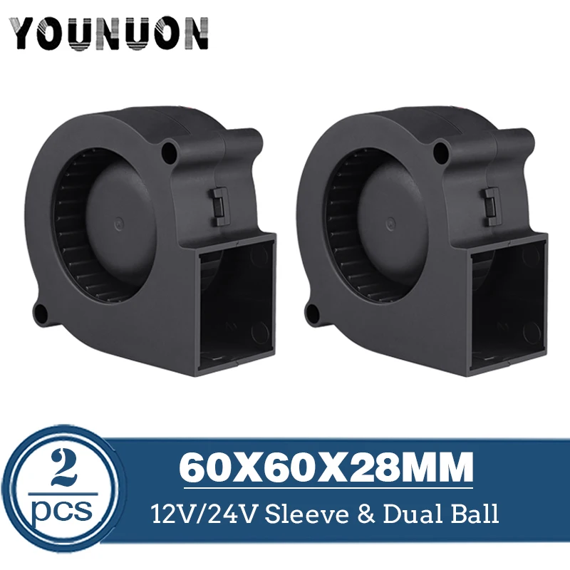 60 mm 60x60x28mm DC Brushless Turbo Blower ventilátor 6020 ventilátory dúchadlového dúchadla 12V 24V 60 mm ventilátor chladiča chladiča
