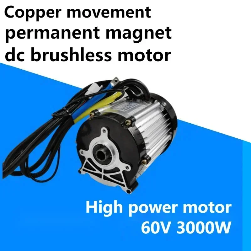 60 V 3000W Vysoký výkon trvalého magnetu DC DC bez kefy pre elektrické a štyri kolesové vozidlá nový motor s motorom Energy Motor