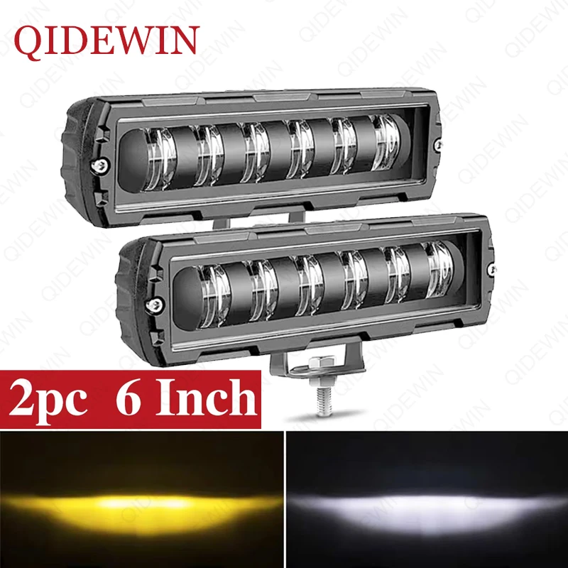 60 W 7D 6 palcov LED svetlo LED BAR 4X4 OFFREACT SPORGE ULTRA-HD Pracovná lampa 12V 24 V pre motocykel ATV TRACK RUNG LIGHT LIGHT