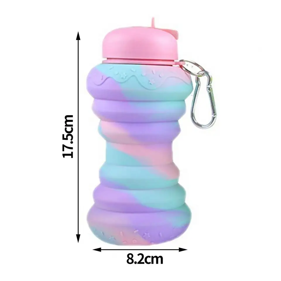 600 ml skladacia voda pohár proti šmyku Sports Kettle High Capacity Student Styl Stole Skladací pohár vody Ekologické denné používanie