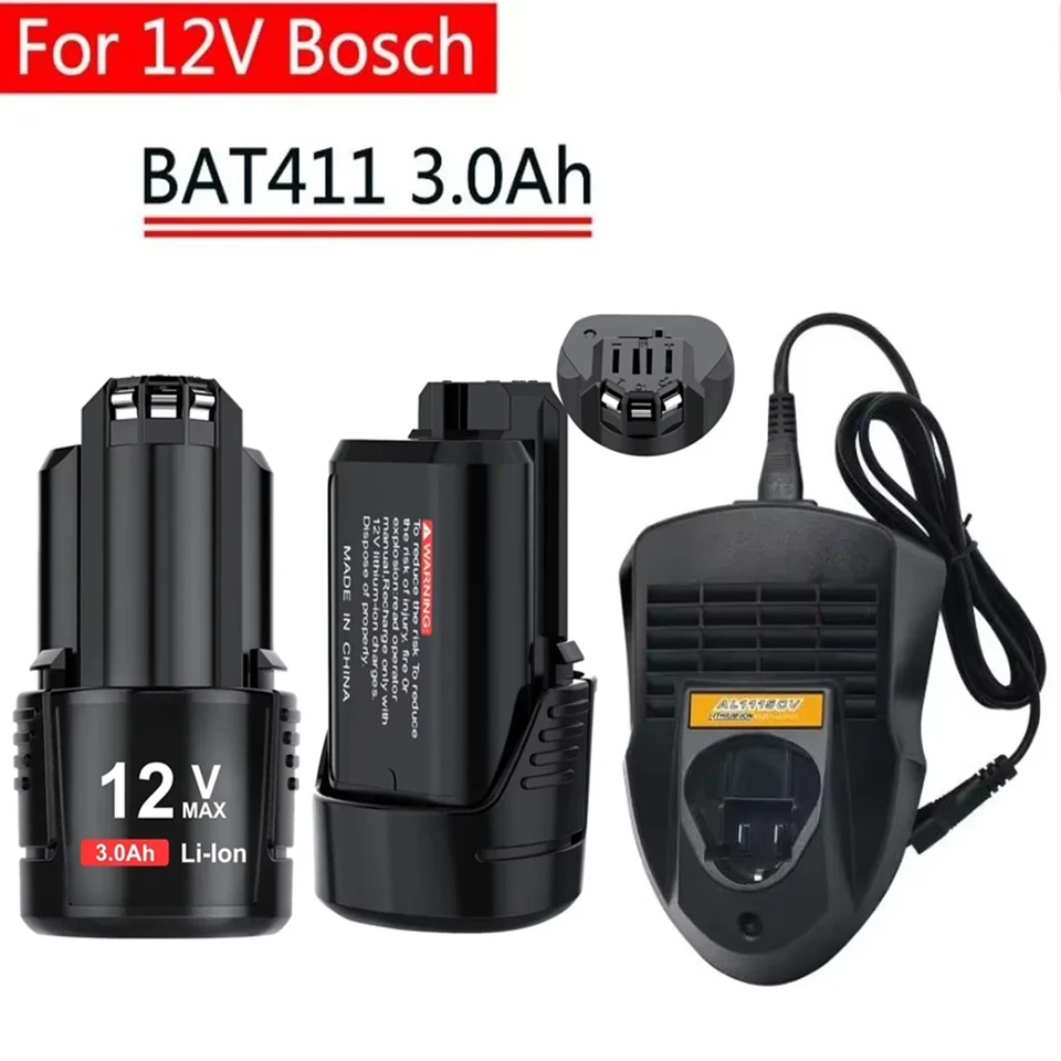 6000 mah pre Bosch 10,8 V 12V batéria pre Bosch Li-ion batérie BAT412A BAT414 BAT411 BAT412 D-70745 2607336014 BAT420 GSR 120-LI