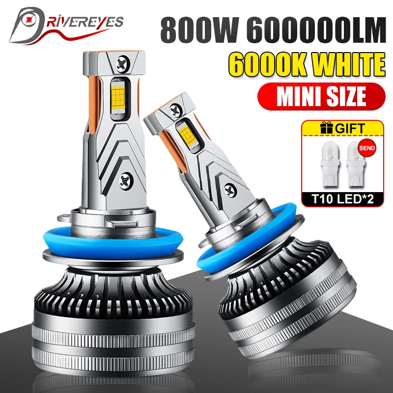 6000K 1500 W H7 H4 LED žiarovka Dvojitá medená trubica 6000K LED svetlá pre auto H1 H11 HB3 9005 HB4 9006 LED svetlomet LED žiarovka Mini 1200000W