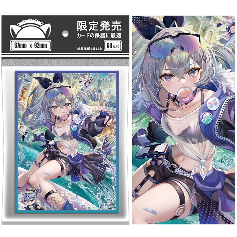60ks67x92mm holografické anime rukávy Perfect Fit MTG/PKM Star Rail Silver Wolf Card Protector pre karty PTCG Športové karty