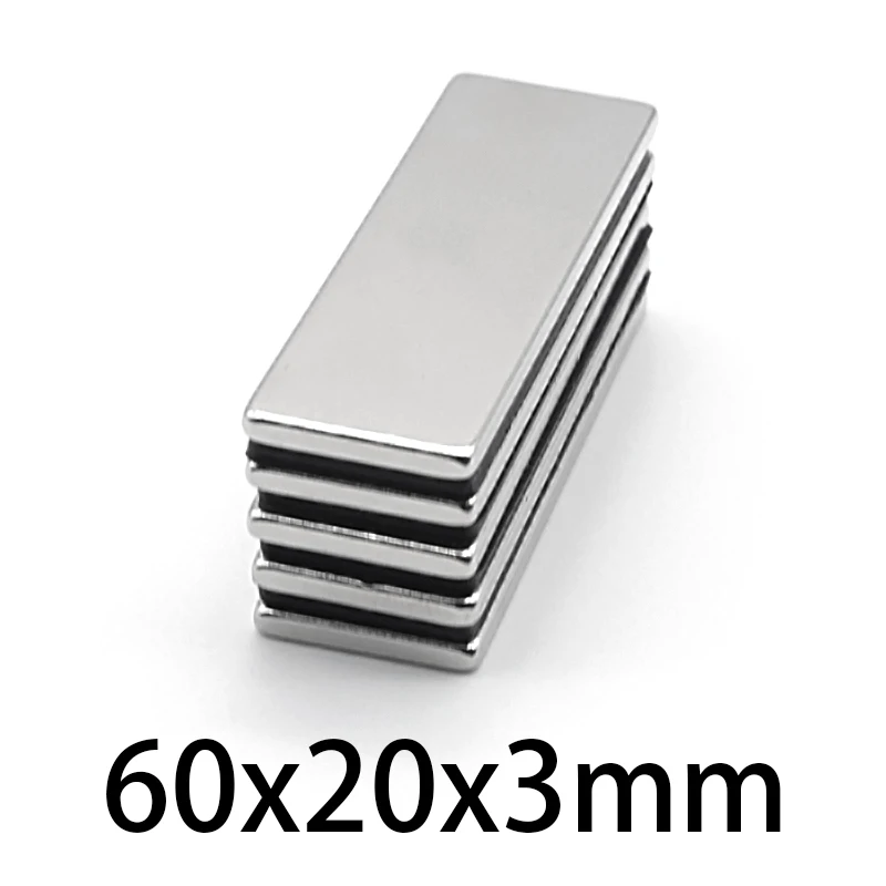 60x20x3 Neodymium magnet 60 mm x 20 mm x 3 mm ndfeb