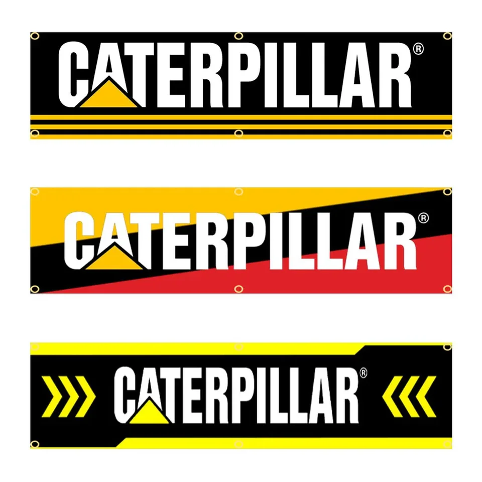 60x240cm Caterpillars Car Banner tapisérie Polyester tlačená vlajková garáž alebo vonkajšie pre výzdobu