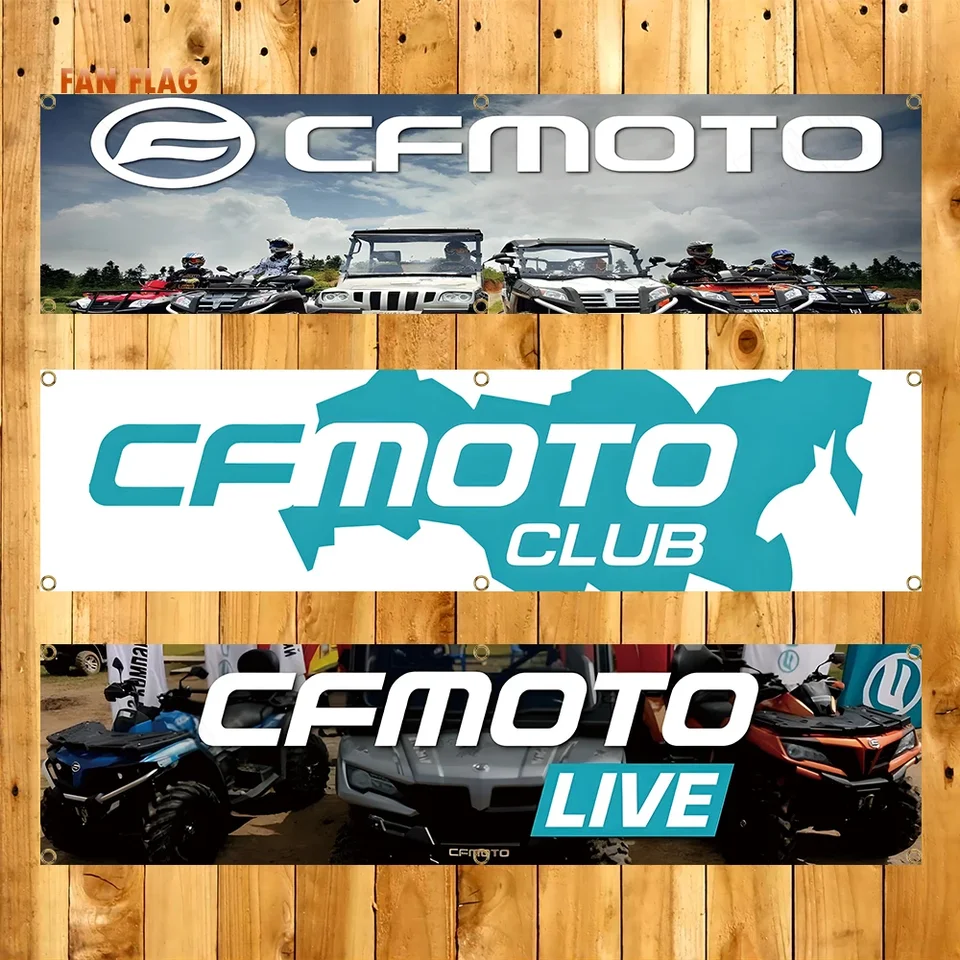 60x240cm CFMOTOS Banner Flag Polyester Printed Garage alebo Outdoor Decoration Gobestry