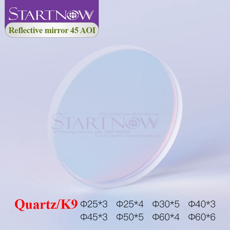 60x6mm AOI 45 stupňa K9 YAG laserový reflektor 1064nm 25x3 30x5 40x3mm 60x4mm odrážajte zrkadlo pre laserové označenie YAG laser