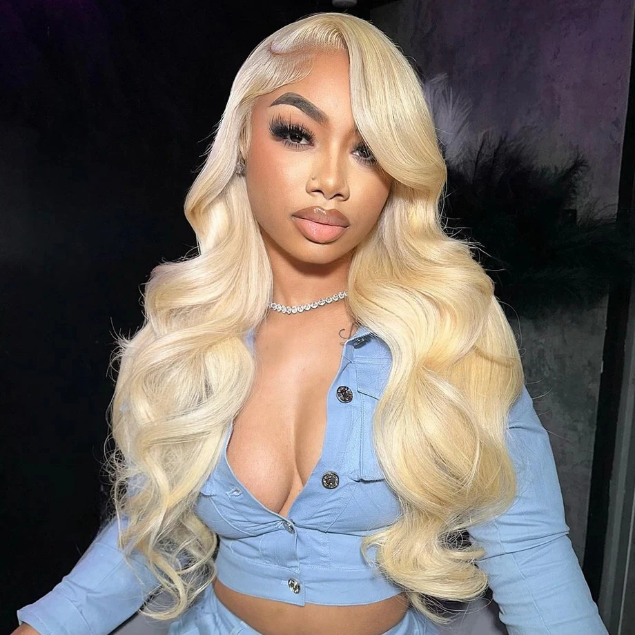 613 HD čipka čelného parochne Honey Brazílsky 13 × 4 Body Wave Parochne Vlasy pre Wowen 13x6 Blonde priehľadné HD Lace Čelné parochne