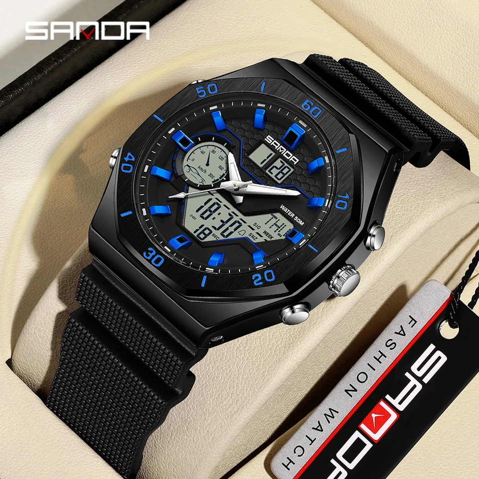 6209HOT SANDA BRAND PREDAJ ELEKTRONICKÝCH HODNOTENIA PRE ZGNADY VODOPORY VLASTNÉ SPORTY STRÁNKY Mužské študentské elektronické hodinky