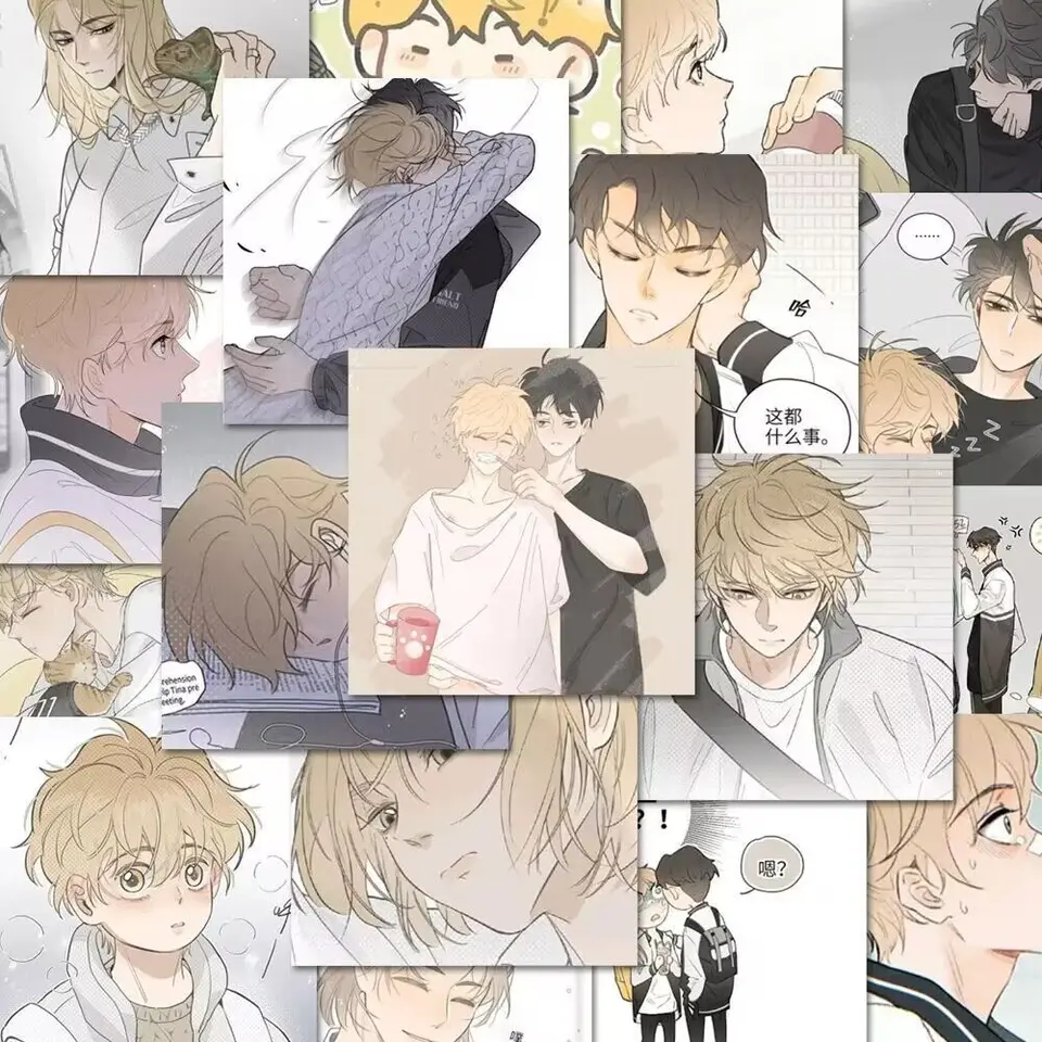 63 ks Comic Salt priateľ roztomilé nálepky Xiao Zhen Tong Yang Cosplay Stationery Label Sticker pre telefónny notebook Dekorácia batožiny
