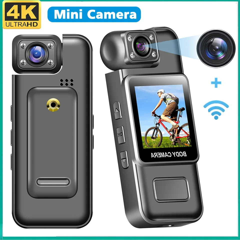 64 GB HD 4K Mini Camera WiFi Hotspot Prenosný digitálny video rekordér Camera Sports DV DVR Body Cam Night Vision Mini kamkordér