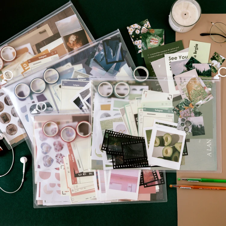 64 ks vintage nálepky na kancelárske potreby estetické nevyžiadané denník papier Denník Scrapbook DIY Album Material Decortive Supplies Sticker