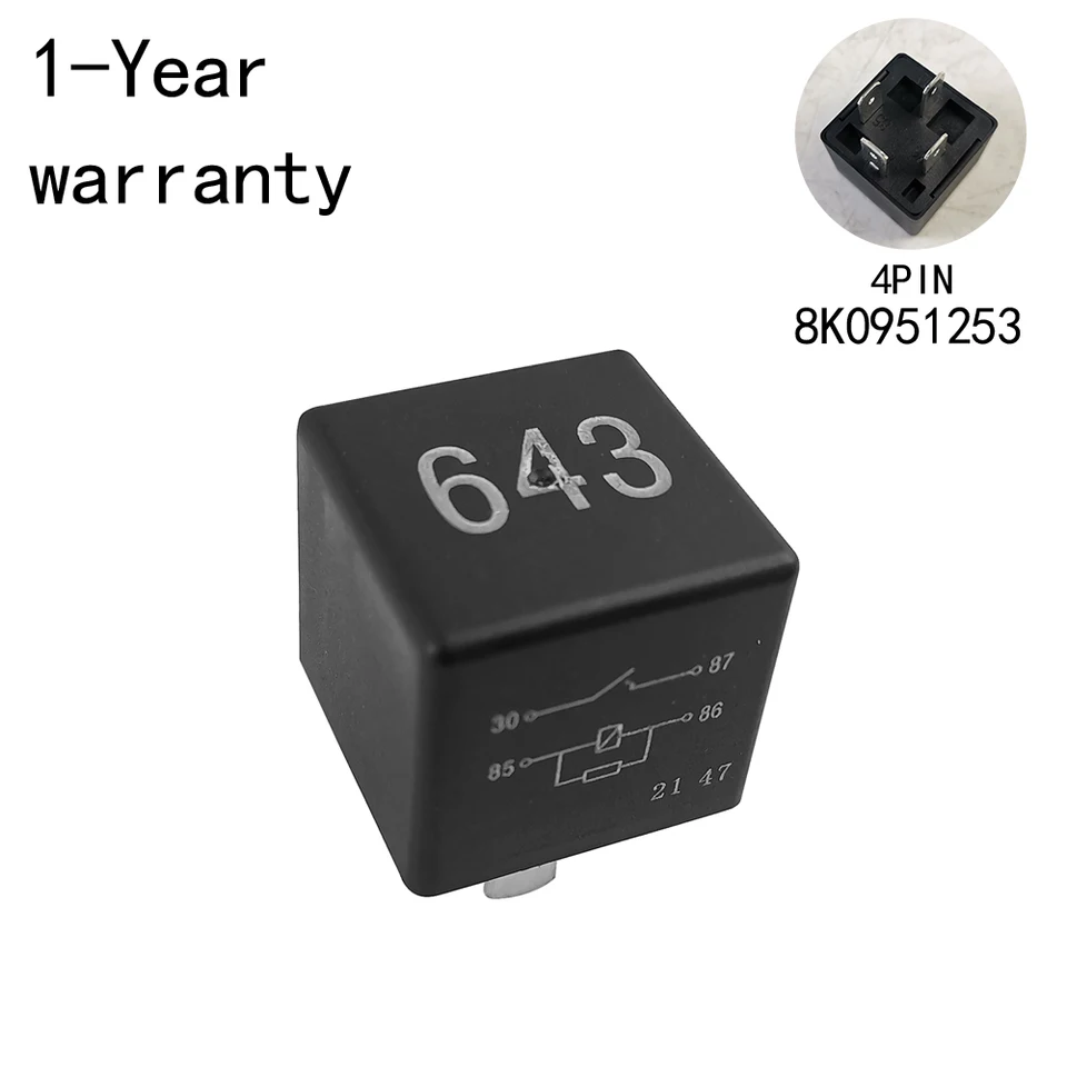 643 Relé pre Audi A6L A4L Q5 A4 S4 A6 S6 A8 S8 SKoda Fabia Octavia VW Polo Bora Golf Passat Tiguan Sharan 8K0951253