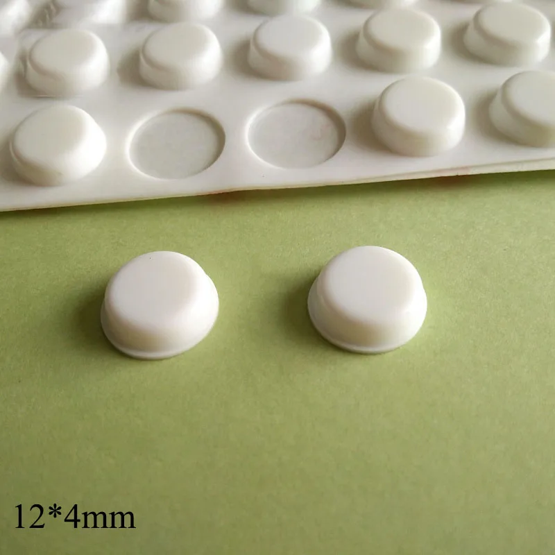 64ks 12*4 mm biely nábytok ochrana proti šokom Silikone Gumer Bumber Feets