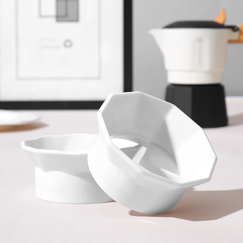 65 mm Moka Pot Tamper Anti-Spilla 2/3 šálky rotačný prášok Dávkovací prsteň ABS bez lisovanej kancelárie Distribútora práškového prášku práškovej kávy