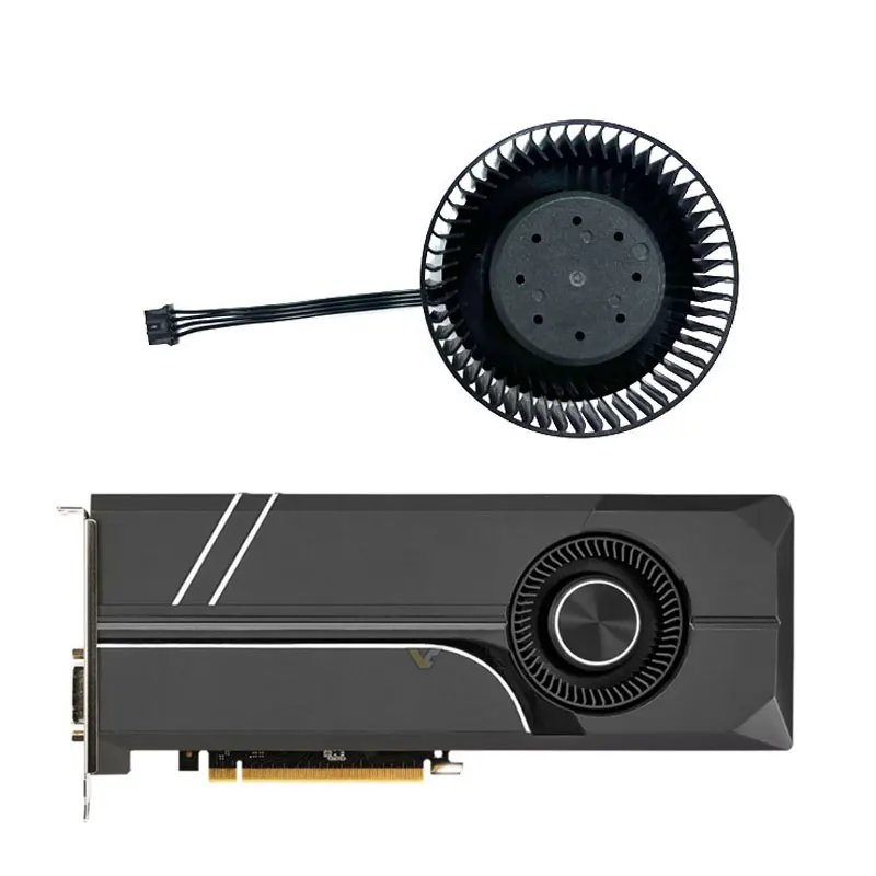 65 mm nová pre ASUS GeForce GTX1060 1070 1070TI 1080 1080TI Turbo Grafická karta Náhradné ventilátor PLB06625B12HH