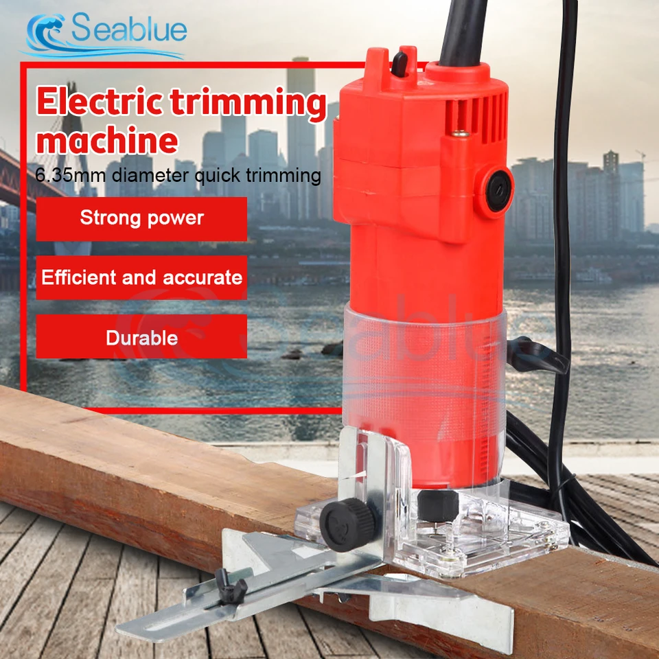 650W 30000 ot./minpm Elektrický zastrihávací router Nástroj na drevené spracovanie mletia rezačka Carpentry Manual Trimmer Tools