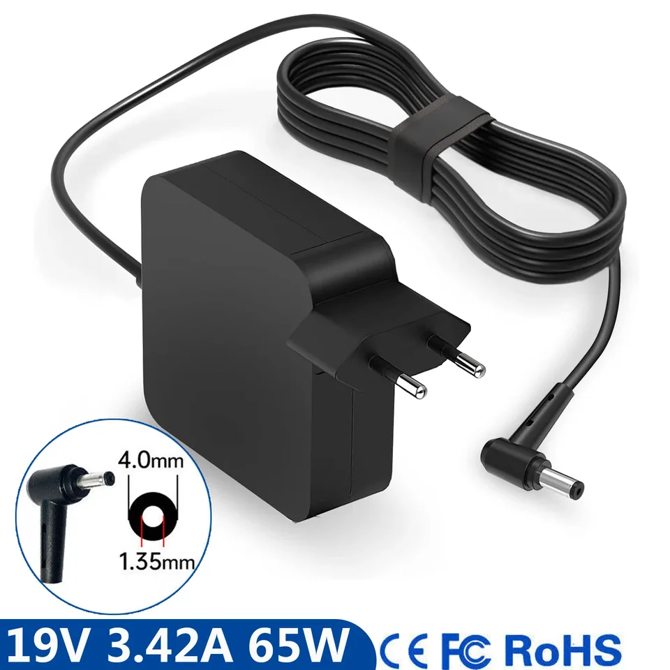 65W 19V 3.42A NAPLATÍ NAPLATNÉHO ACACTAPTERA NA ADUS X453M F756U X556U F302L Q324U R558UJ R557U A556UF X503S Q504U K540LA V556U F553