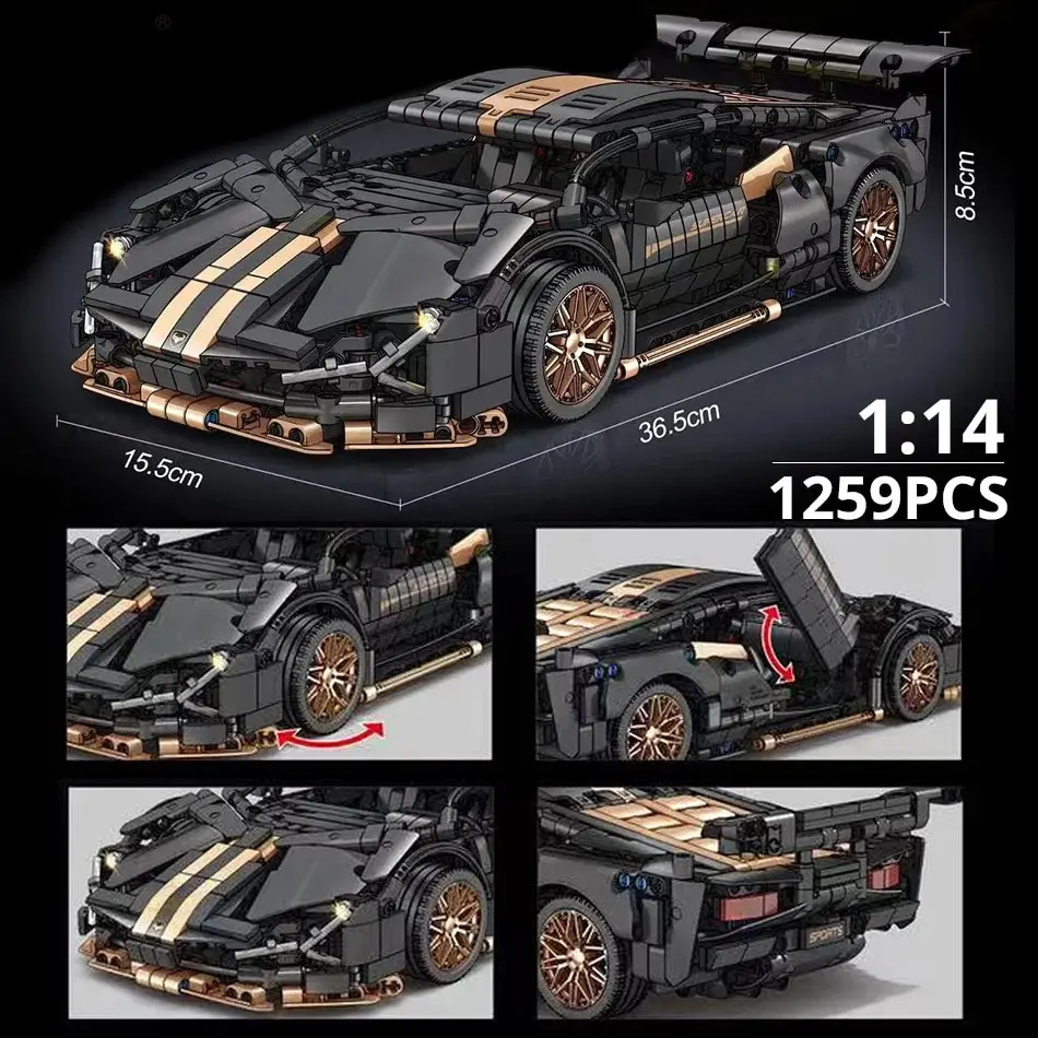 67129 CAR MOC 1280ks stavebné bloky automobil a stavebná hračka pre dospelých zbera