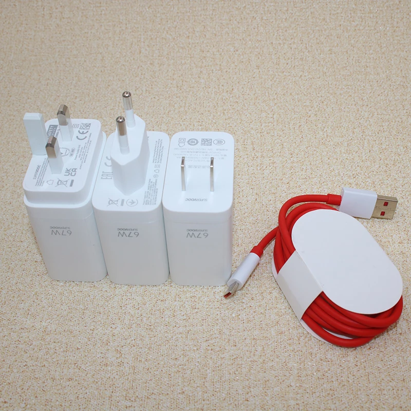 67W ONEPLUS SUPEROOC nabíjačku nabíjačku napájací adaptér EÚ US Plug USB Typ C Kábel pre ONEPLUS 11 11R 10R 10PRO NORD 2 T N20 N20 9