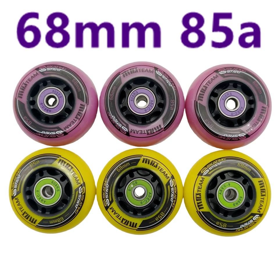 68 mm inline hrúbka korčule 24 mm tvrdosť 85A High Recound 8 Wheels/Lot