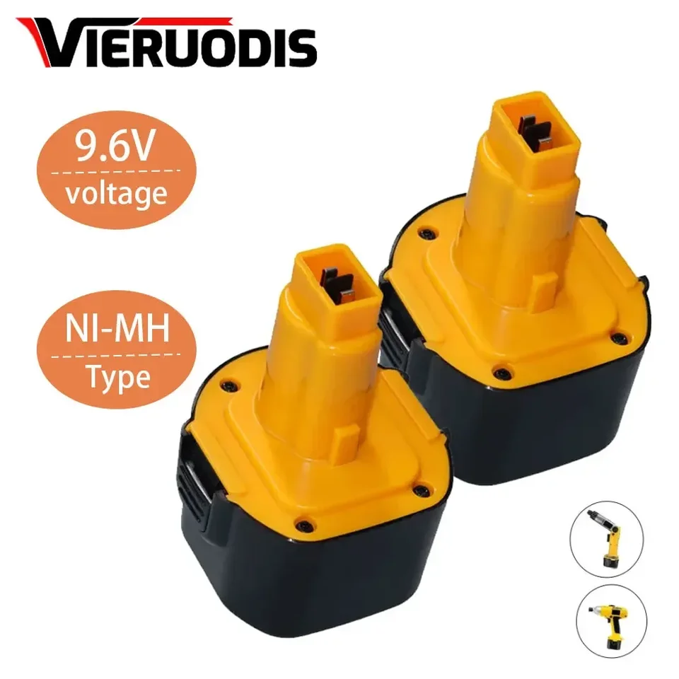 6800MAH 9,6V pre dewalt ni-mh batériu DE9061 DE9062 DW9060 DW9061 DW9062 EZWA DE9036 29 4800MAH 9800MAH