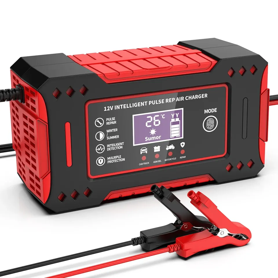6A 12V Intelligent Car Battery Charger Auto a motocykel nabíjanie jednotky nabíjanie olovna