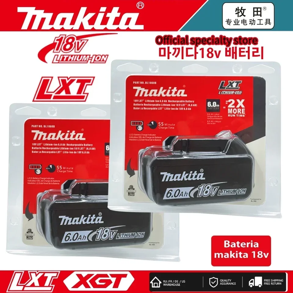 6AH Original Makita pre 18V Makita batéria BL1860 BL1850B BL1850 BL1840 BL1830B MAKITA Výmena lítiovej batérie
