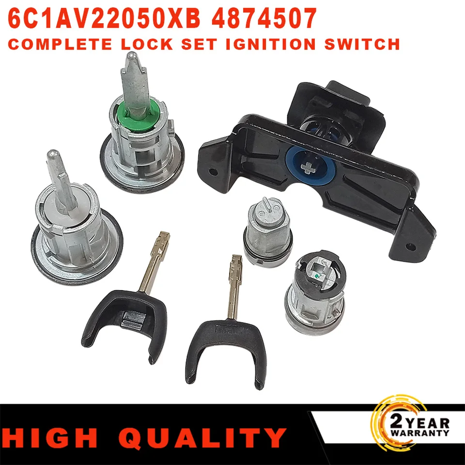 6C1AV22050XB 4874508 4874507 Kompletný spínač zapaľovania zapaľovania vľavo Zamknuteľný zámok kufra kmeňa pre Ford Transit MK7 2006-2011