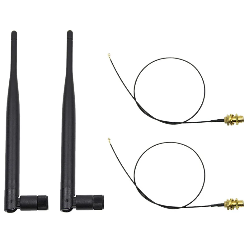 6DBI Dual Band M.2 IPEX MHF4 U.FL kábel na RP-SMA WIFI anténu pre Intel AC 9260 9560 8265 8260 7265 7260 NGFF M.2