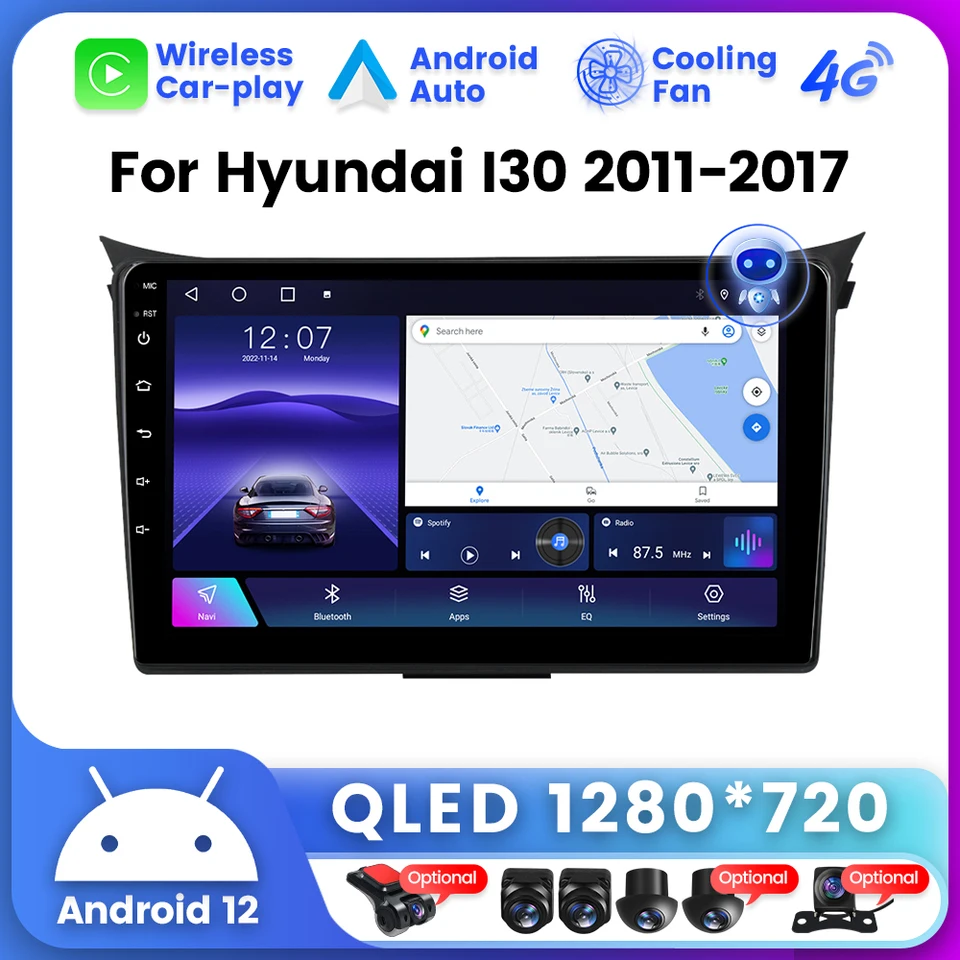 6G 128 GB Android 13 DSP CarPlay Autoradio pre Hyundai i30 II 2 GD 2011 - 2017 Multimedia Video Player 2Din Car Radio CarPlay GPS
